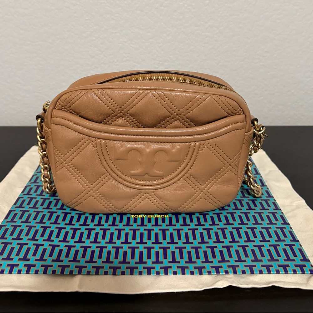 Tory Burch “Fleming” Quilted Crossbody